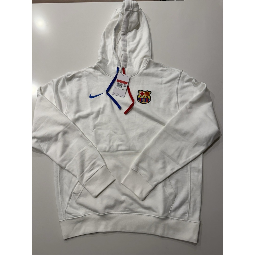 Nike F.C.B. Hoodie DV5563-100 Men's L White F.C. Barcelona Soccer